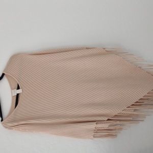 Chicos poncho, OS, blush color with fringe